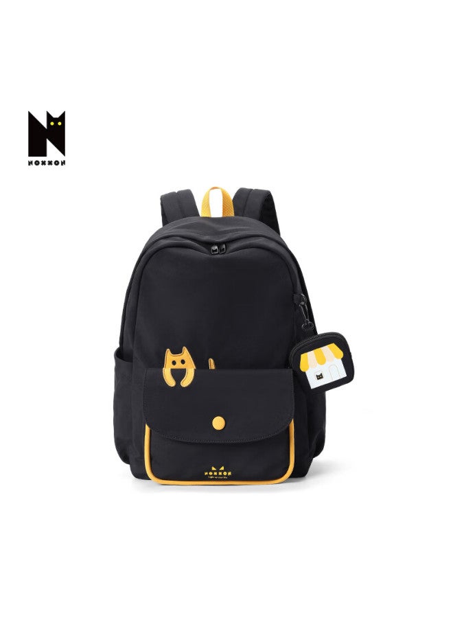 Noxxon Large Capacity Backpack For College Students, High-style Outdoor Travel Lightweight Shoulder Bag, Obsidian Black, Large Size - Image 3