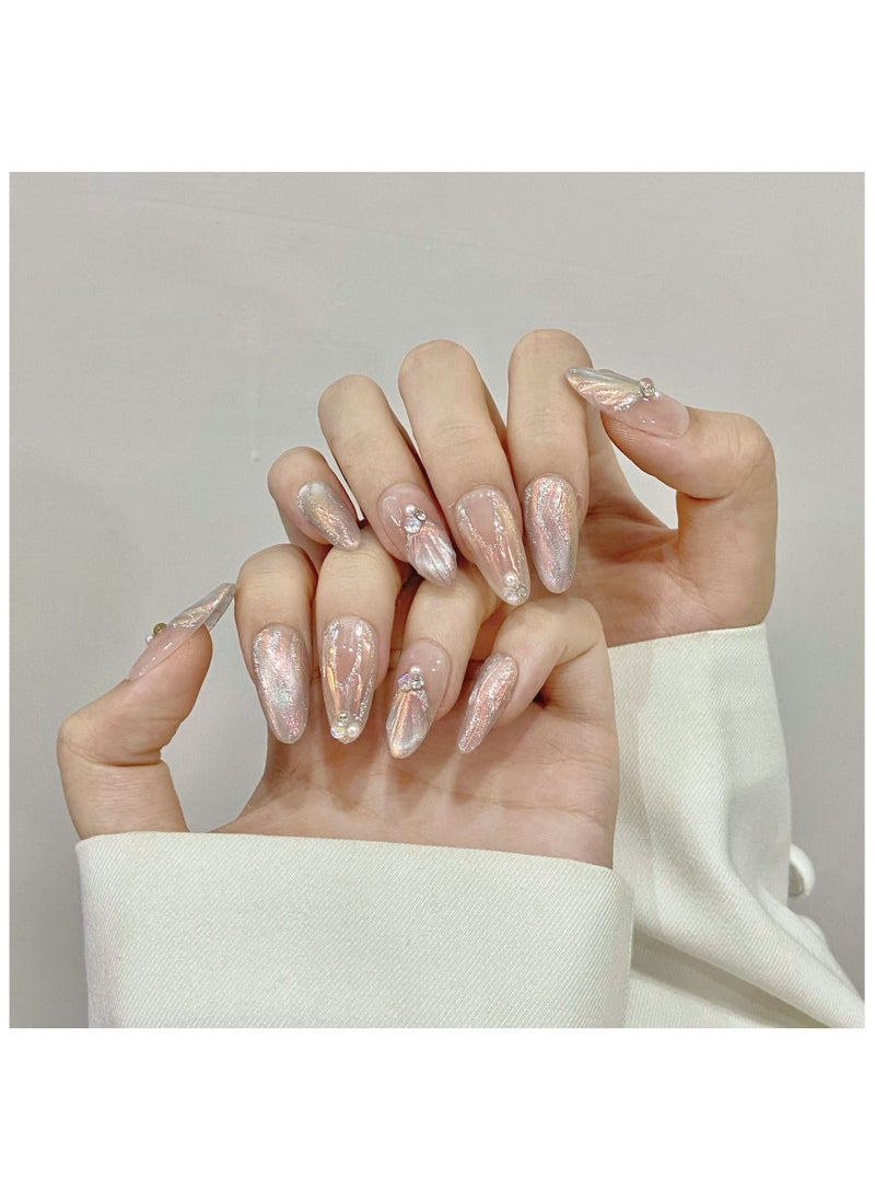 Binzo Beauty - Binzo Beauty Handmade Press On Nails, 10pcs, Nails Art , Acrylic Nails, False Nails, Luxury Collection, Luxury Nails Arts, New Accessories， Wedding Nails，Party Nails. - Image 1