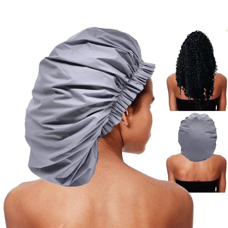 ELEBOX Premium Collection Super Jumbo Shower Cap Grey