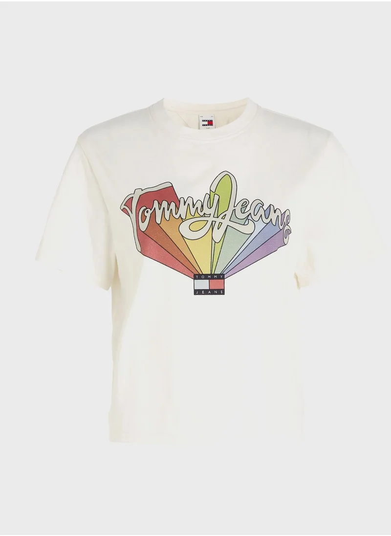 TOMMY JEANS Crew Neck Printed T-Shirt
