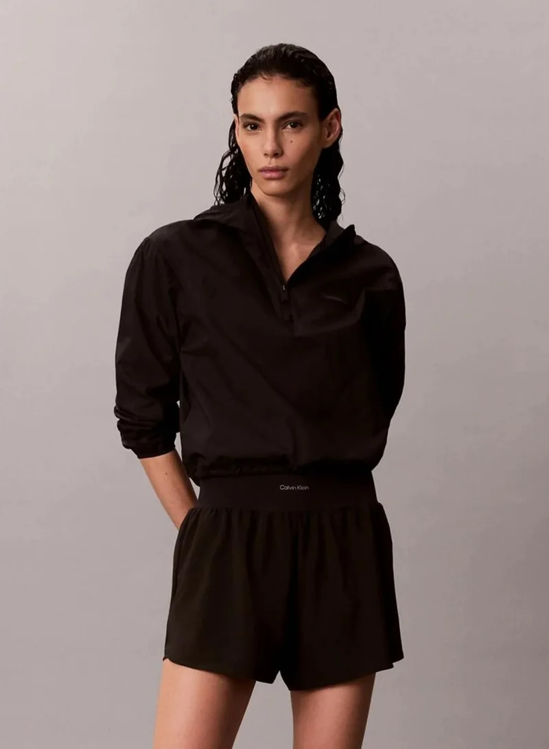 Calvin Klein Black Water-Repellent 2-In-1 Gym Shorts for Women | Best Price UAE