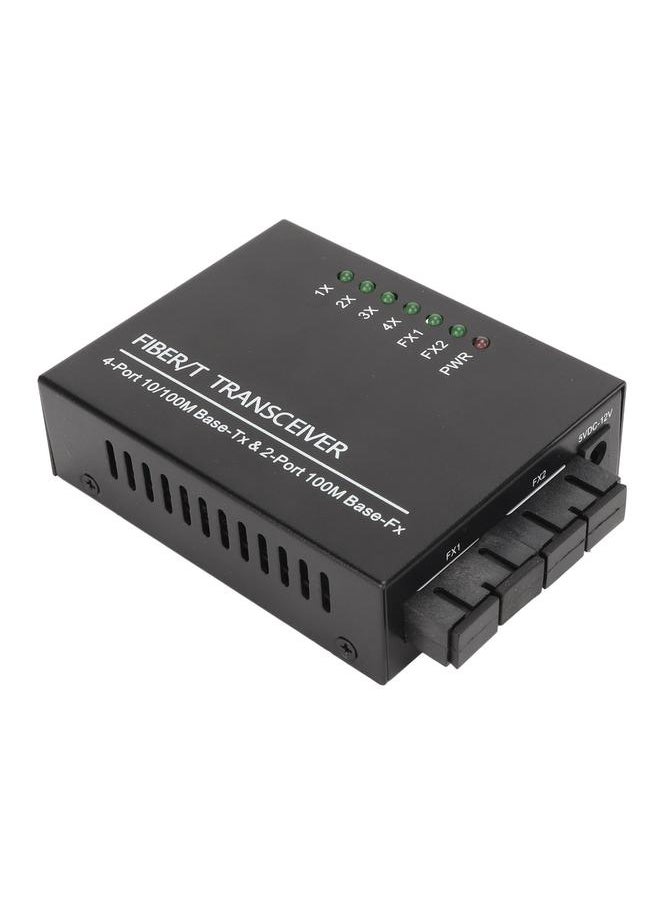 Thoraya TLG-F124SA-25 Photoelectric Converter 10/100M/2 Optical Ports 4 Electrical Ports/Dual Fiber/Single Mode/25KM/External Power/SC/DC5V1A/Mini Fiber Transceiver US Reg  - Image 5