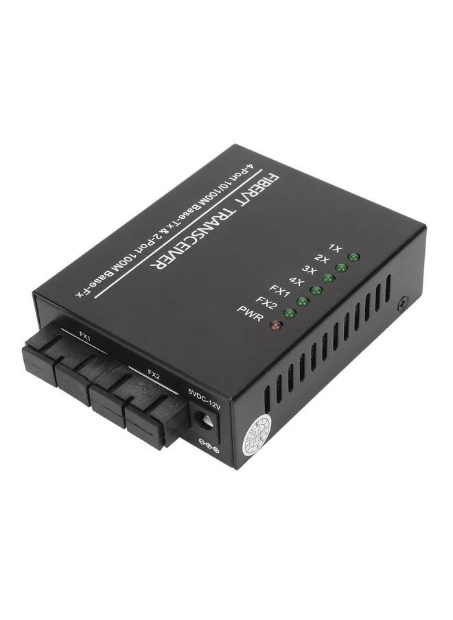 Thoraya TLG-F124SA-25 Photoelectric Converter 10/100M/2 Optical Ports 4 Electrical Ports/Dual Fiber/Single Mode/25KM/External Power/SC/DC5V1A/Mini Fiber Transceiver US Reg  - Image 2