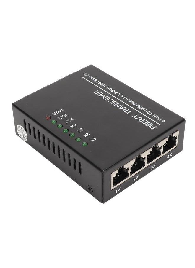 Thoraya TLG-F124SA-25 Photoelectric Converter 10/100M/2 Optical Ports 4 Electrical Ports/Dual Fiber/Single Mode/25KM/External Power/SC/DC5V1A/Mini Fiber Transceiver US Reg  - Image 4