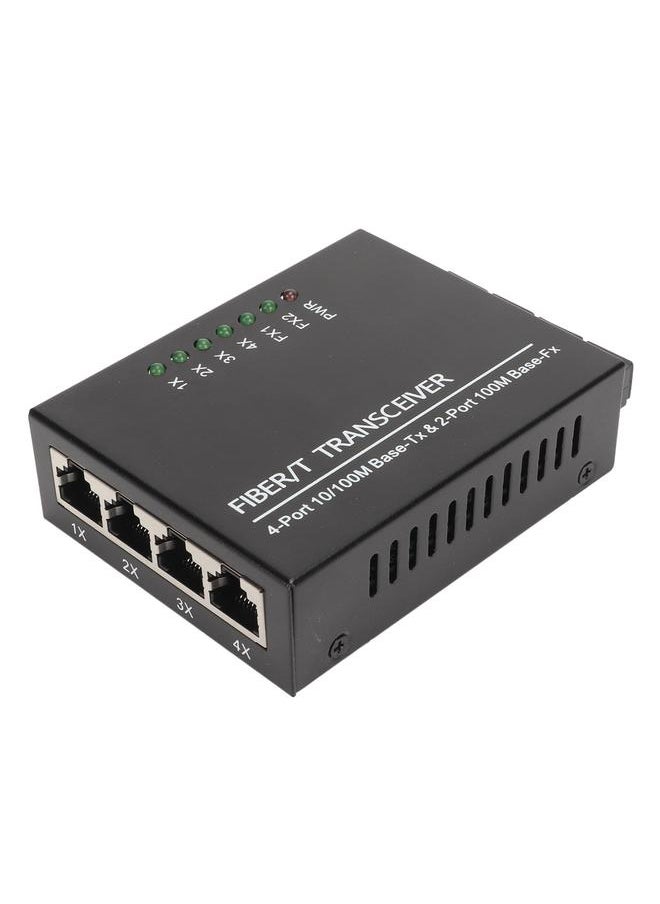 Thoraya TLG-F124SA-25 Photoelectric Converter 10/100M/2 Optical Ports 4 Electrical Ports/Dual Fiber/Single Mode/25KM/External Power/SC/DC5V1A/Mini Fiber Transceiver US Reg  - Image 3