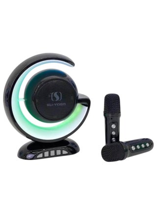 YS-110 Karaoke Machine with Two Wireless Microphones Portable Bluetooth Speaker For Home Karaoke Birthday Party With Microphone Mic And Colorful LED - pzsku/Z8B67DE4F543D9CF7AE9EZ/45/_/1713443209/ef9ad6d2-cc2a-44af-85c5-15a2395f17b5