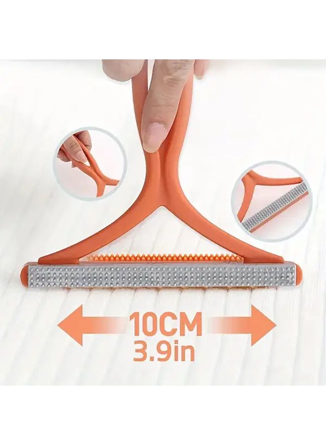 Orange Portable Pet Hair Remover Heavy Duty Lint Carpet Shaver Furniture Brush - Image 5