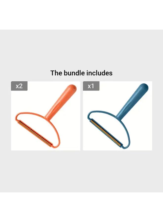 Orange Portable Pet Hair Remover Heavy Duty Lint Carpet Shaver Furniture Brush - Image 2