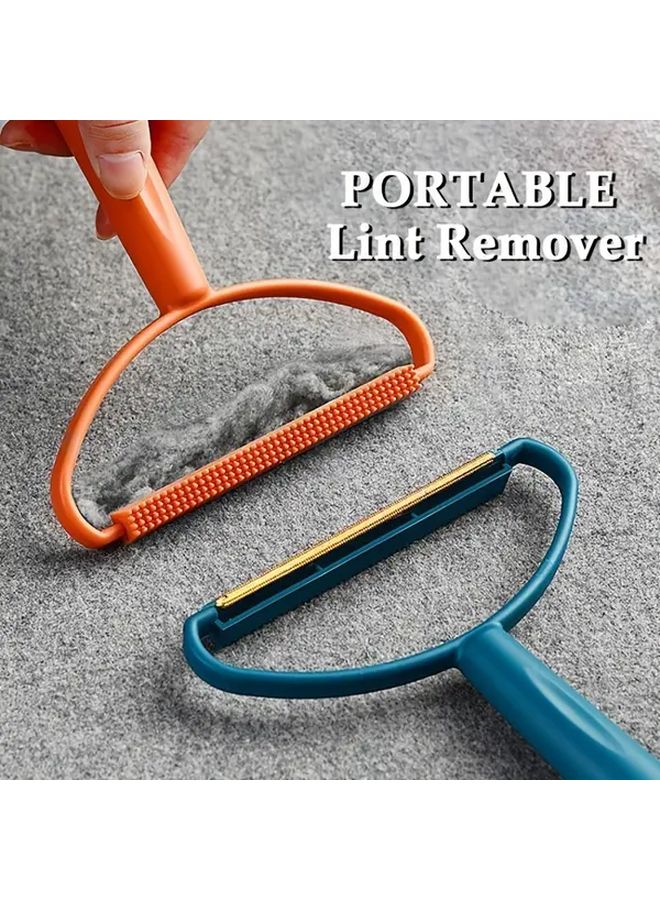 Orange Portable Pet Hair Remover Heavy Duty Lint Carpet Shaver Furniture Brush - Image 1