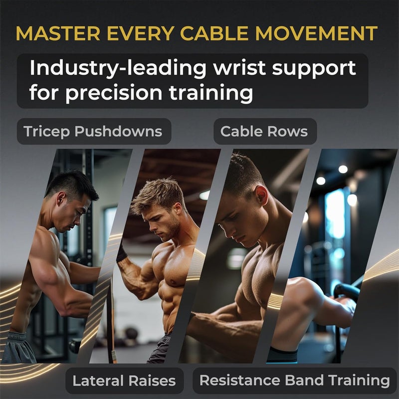 FYGL Market popular practical build Adjustable Wrist Cuffs for Cable Machines - 7mm Neoprene Padded Straps with D Rings, Heavy Duty Gym Cuffs for Strength Training (Men/Women) Leakproof sealed - Image 2