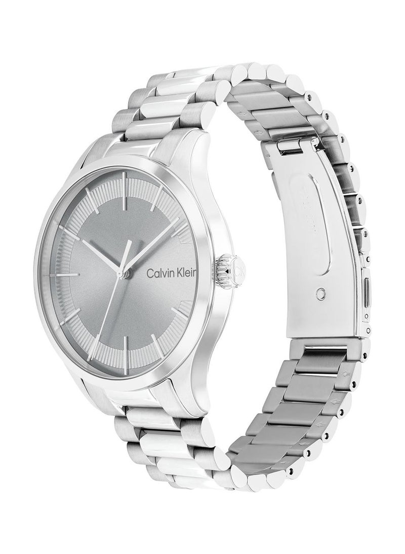 CALVIN KLEIN - Analog Round Waterproof  Wrist Watch With Stainless Steel 25200036 - Image 1