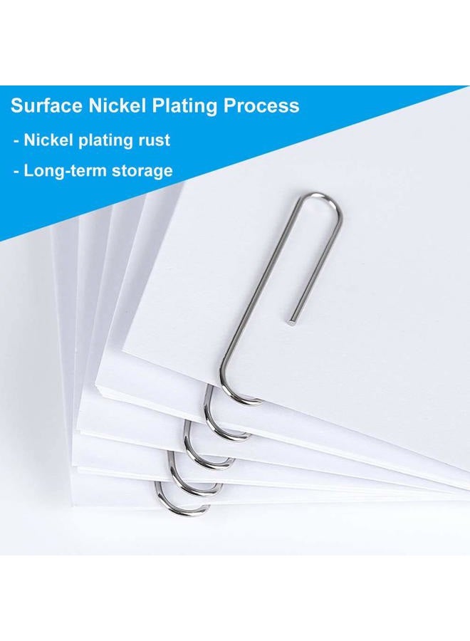 Vinaco Paper Clips Smooth Silver, 100 Pack Paper Clips Large 2Inch (50mm), Durable & Rust Resistant Coating. for Office, School Document Organizing - Image 2
