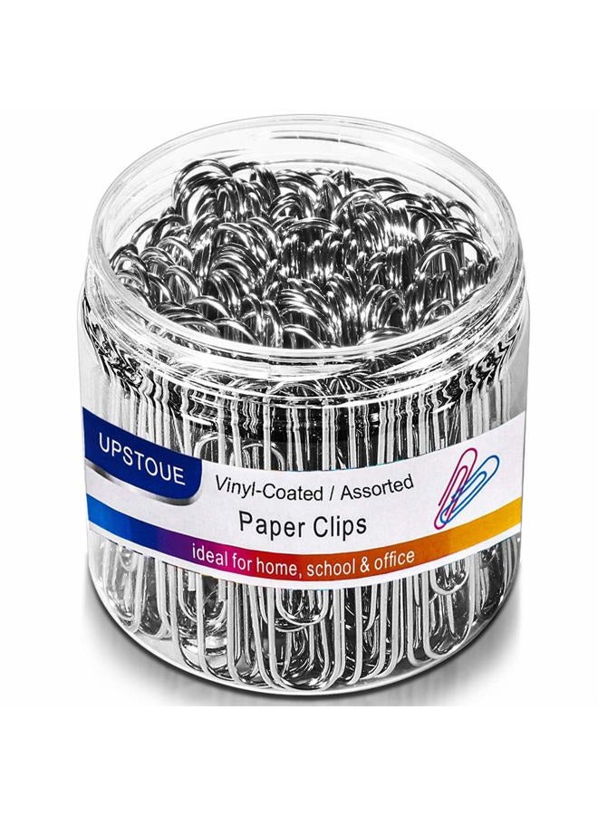 Vinaco Paper Clips Smooth Silver, 100 Pack Paper Clips Large 2Inch (50mm), Durable & Rust Resistant Coating. for Office, School Document Organizing - Image 1