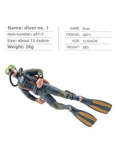 Simulation Of Whale Sharks, Tiger Sharks, Blue Whales, Marine Life Models, Deep-sea Prehistoric Ancient Duns, Trilobites, Animal Models-Color:Q97-1 Diver No. 1 28g