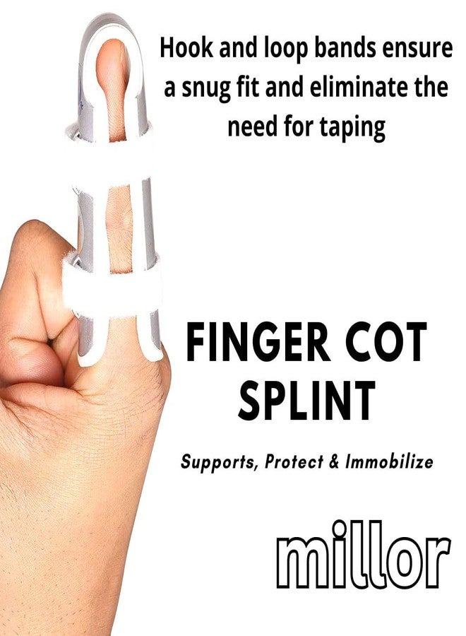 MILLOR Finger Cot Splint for Finger Support, Protect, Immobilize Fracture Brace, Injured Finger, M, 3.5 inch - Image 3