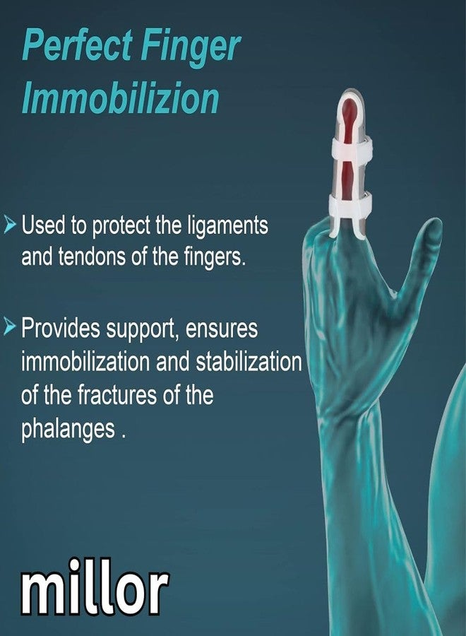 MILLOR Finger Cot Splint for Finger Support, Protect, Immobilize Fracture Brace, Injured Finger, M, 3.5 inch - Image 5