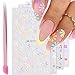 VOTACOS Flower Nail Art Stickers - 5D Embossed, Spring/Summer Daisy Designs, Self-Adhesive Decals for Women's Nail DIY Decoration - Image 2