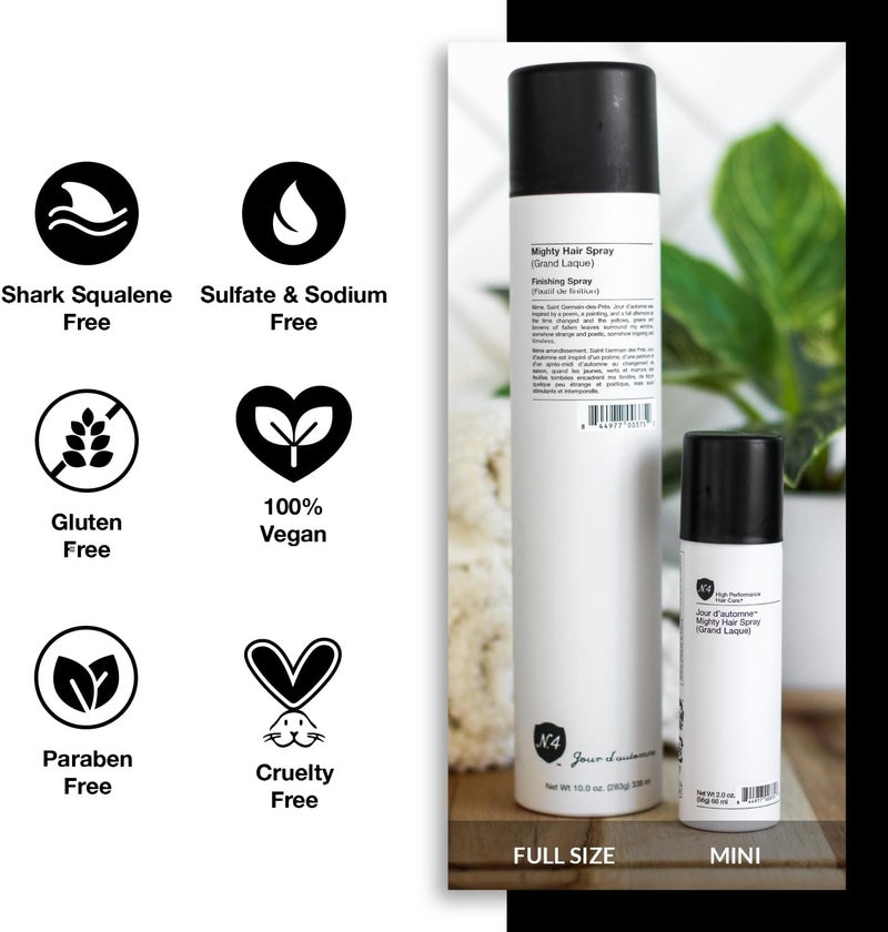 Number 4 Jour d'automne Mighty Hair Spray - Strong Hold Aerosol, 2.0 oz - Image 5