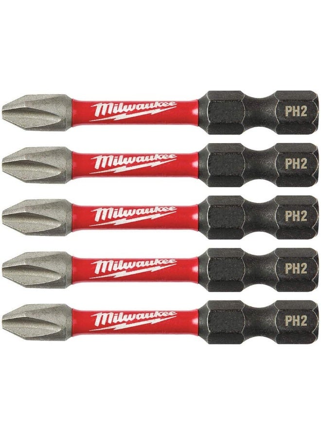 Milwaukee Milwaukee 48-32-4602 Power Bit, 2 Drive, Phillips Drive, 1/4 in Shank, Hex Shank, Steel, Sold as 2 Pack, 10 Count Total - Image 4