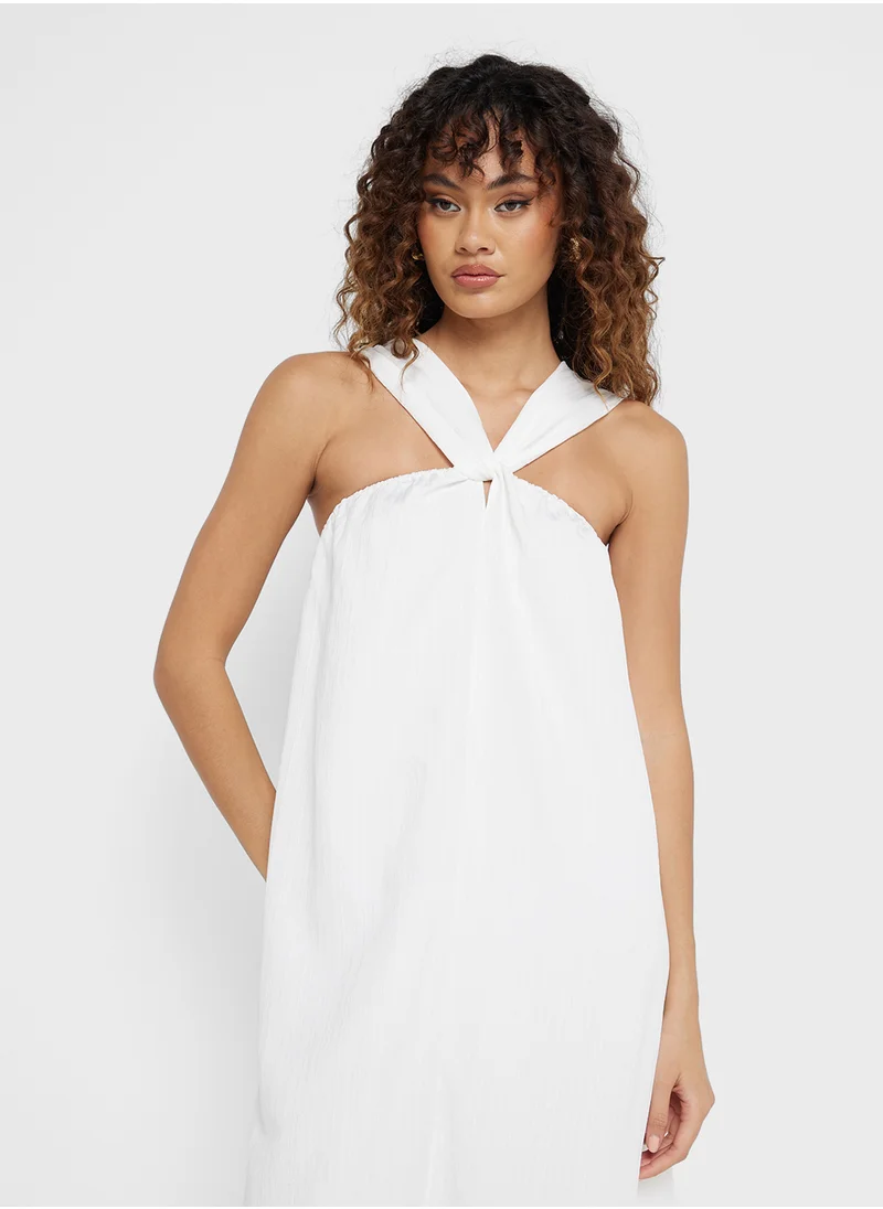 جينجر Haltner Neck Column Maxi Dress