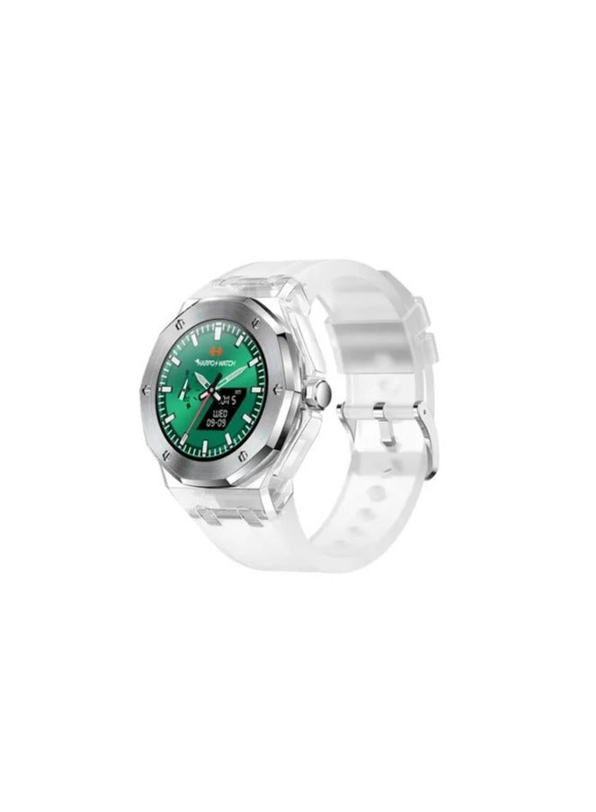 هوكو ساعة ذكية HOCO Y13 مقاس 1.09 بوصة بلوتوث 5.0 هيكل من الستانلس ستيل مع هيكل كريستالي للرجال يدعم الرياضة ومراقبة النوم لون أبيض - Image 1