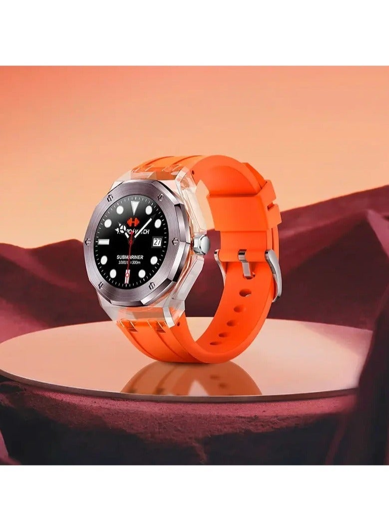 هوكو ساعة ذكية HOCO Y13 مقاس 1.09 بوصة بلوتوث 5.0 هيكل من الستانلس ستيل مع هيكل كريستالي للرجال يدعم الرياضة ومراقبة النوم لون أبيض - Image 2