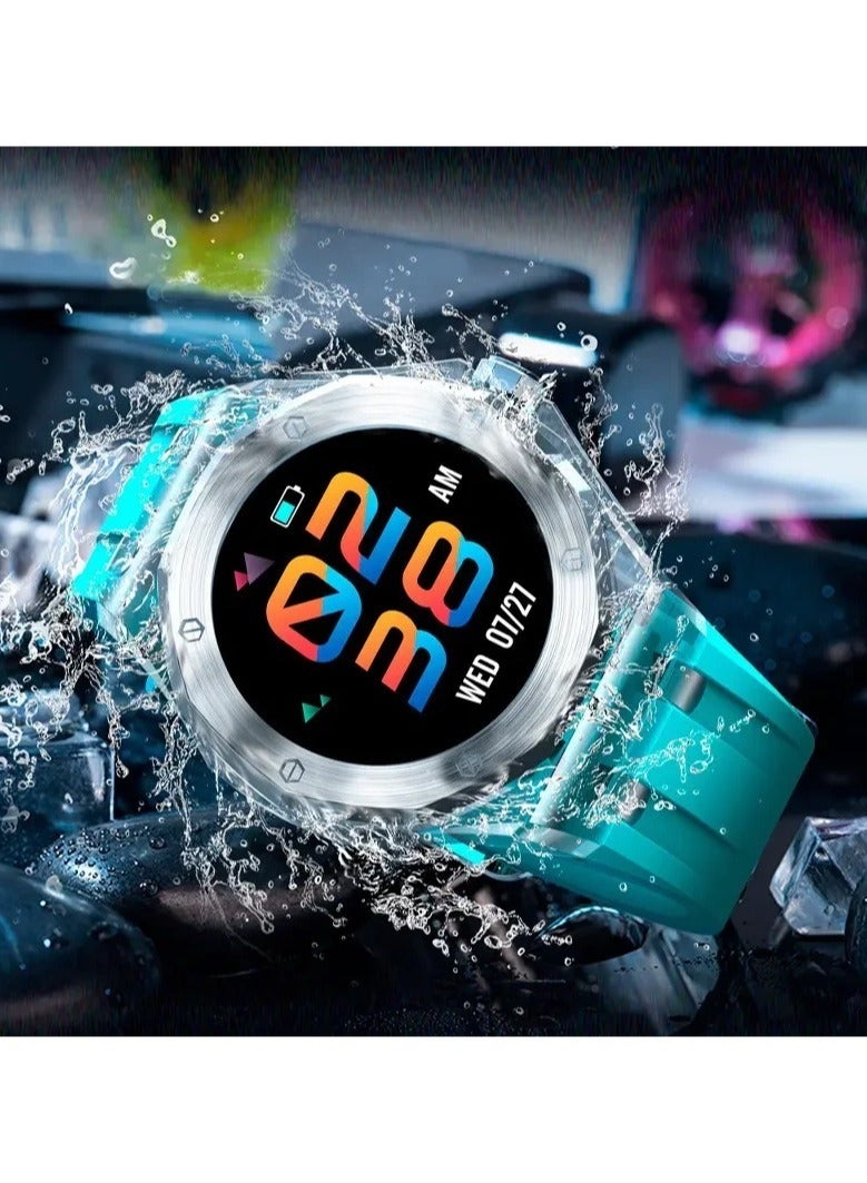 هوكو ساعة ذكية HOCO Y13 مقاس 1.09 بوصة بلوتوث 5.0 هيكل من الستانلس ستيل مع هيكل كريستالي للرجال يدعم الرياضة ومراقبة النوم لون أبيض - Image 4