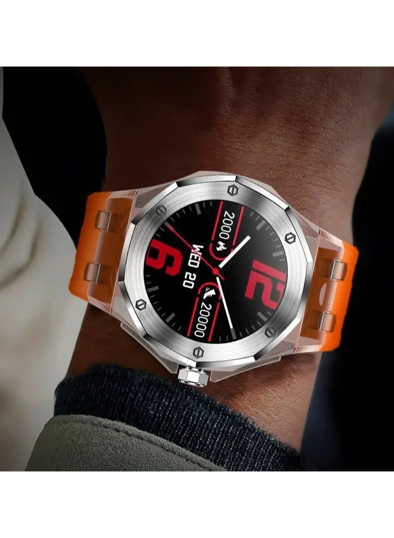 هوكو ساعة ذكية HOCO Y13 مقاس 1.09 بوصة بلوتوث 5.0 هيكل من الستانلس ستيل مع هيكل كريستالي للرجال يدعم الرياضة ومراقبة النوم لون أبيض - Image 3