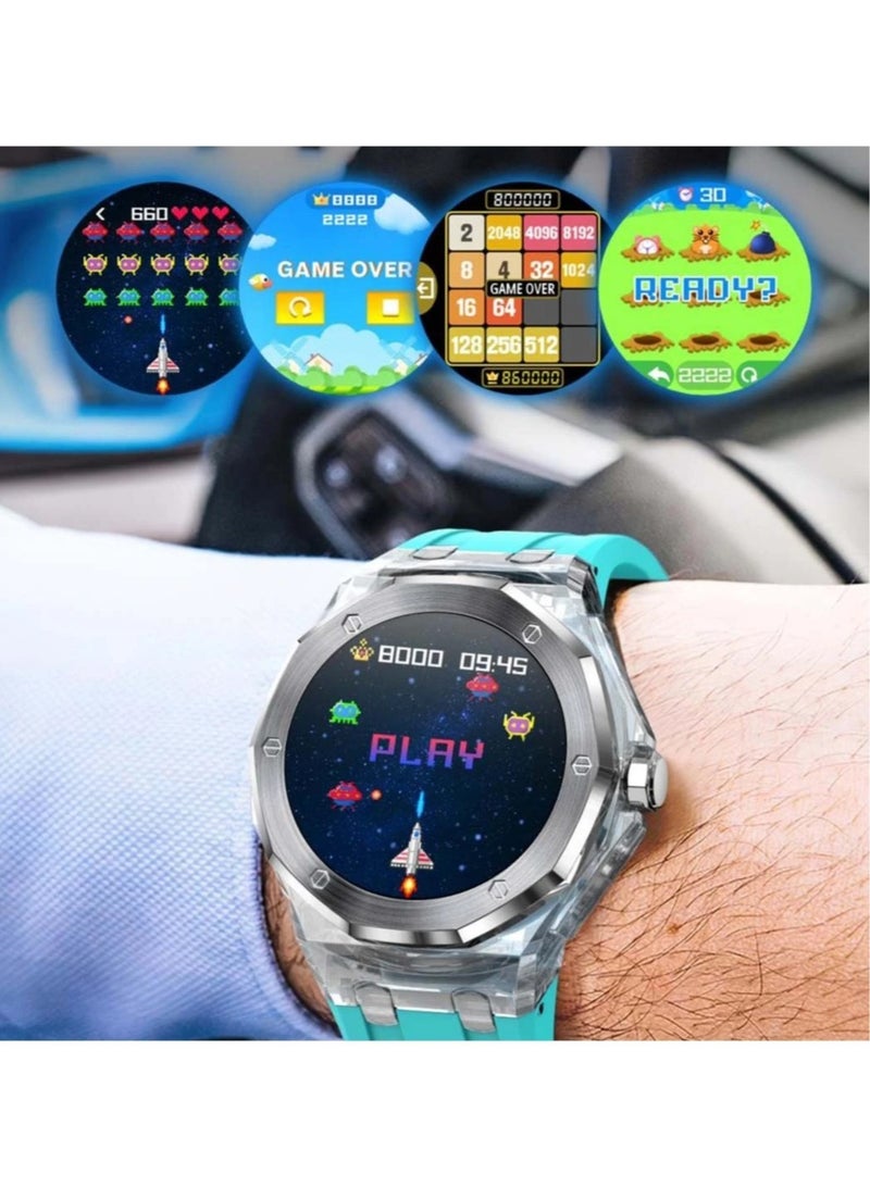 هوكو ساعة ذكية HOCO Y13 مقاس 1.09 بوصة بلوتوث 5.0 هيكل من الستانلس ستيل مع هيكل كريستالي للرجال يدعم الرياضة ومراقبة النوم لون أبيض - Image 5