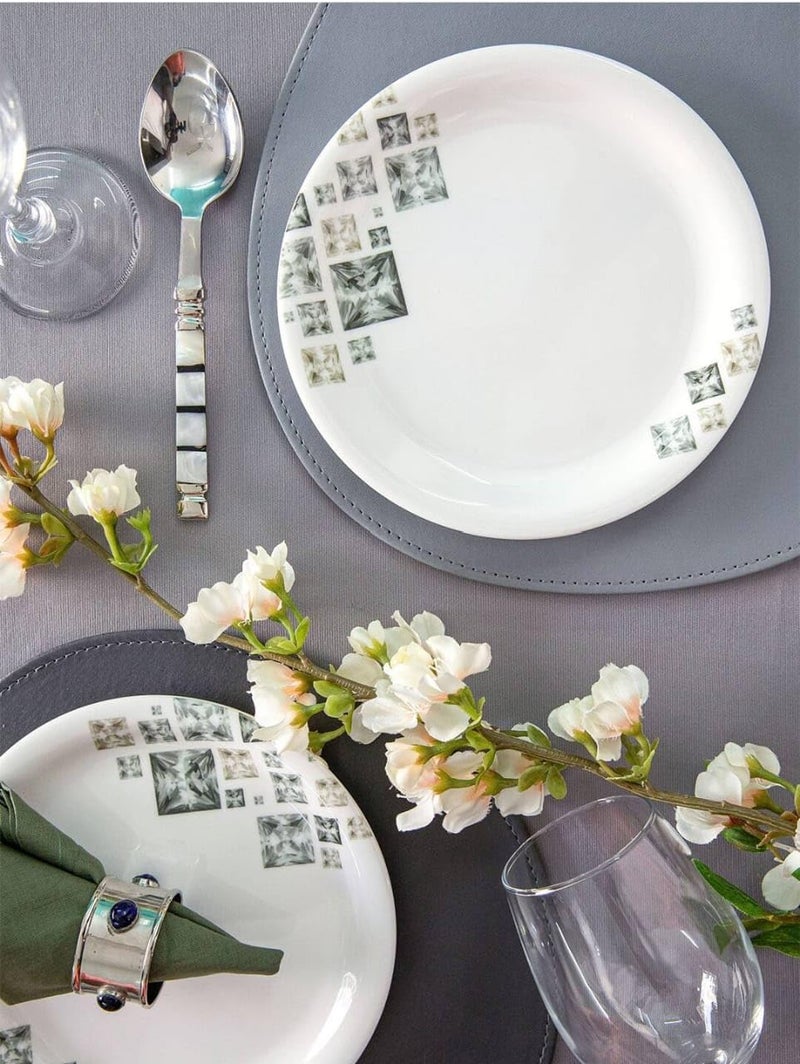 Servewell Melamine Round Dinner Serving PlateSolitare Printed11 InchSet of 6 pcs - Image 3