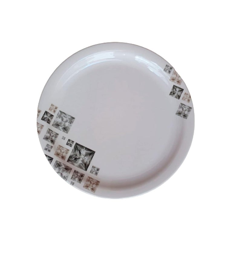 Servewell Melamine Round Dinner Serving PlateSolitare Printed11 InchSet of 6 pcs - Image 4