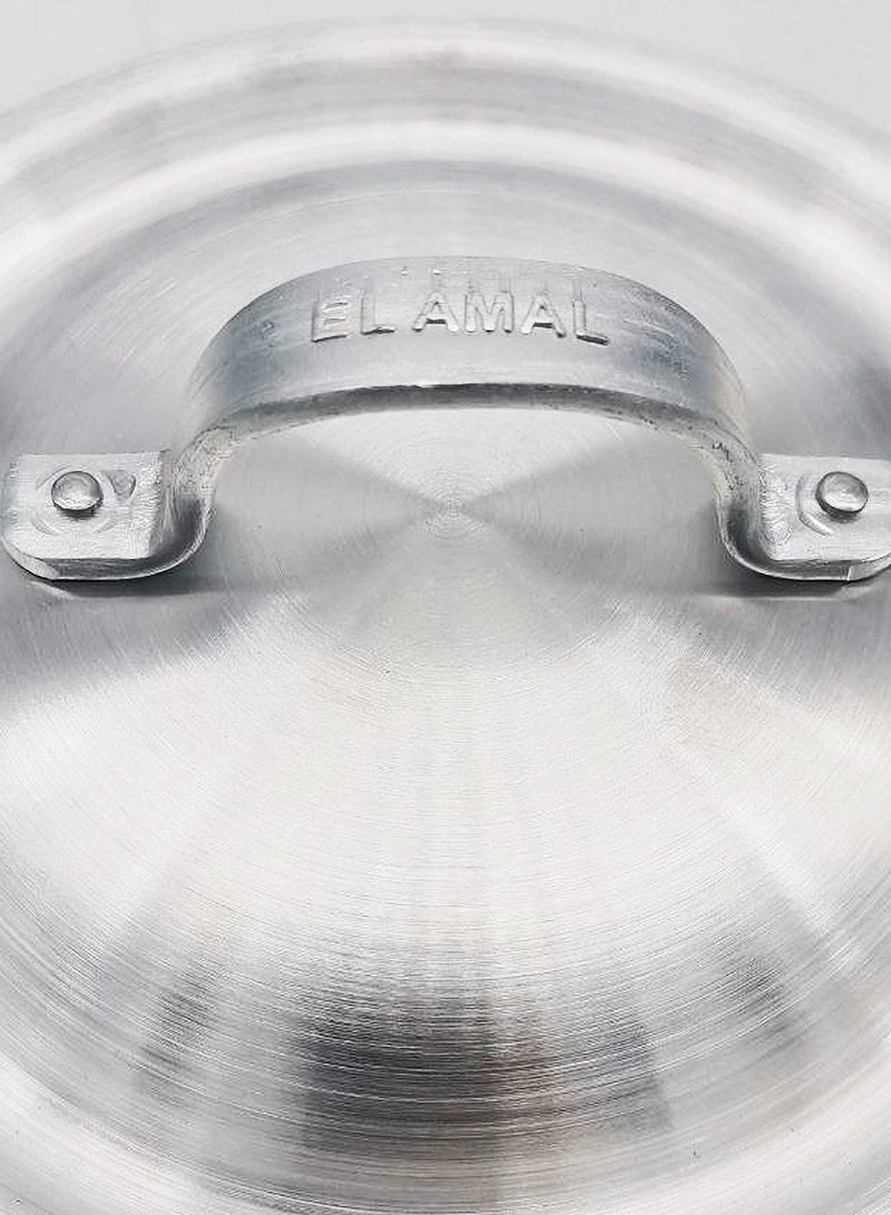 الأمل طقم قدور ألمنيوم من الأمل مكون من 6 قدور بمقبضين صناعة مصرية مقاس 16/ 18 / 20 / 22 / 24 /26 سم - Image 5