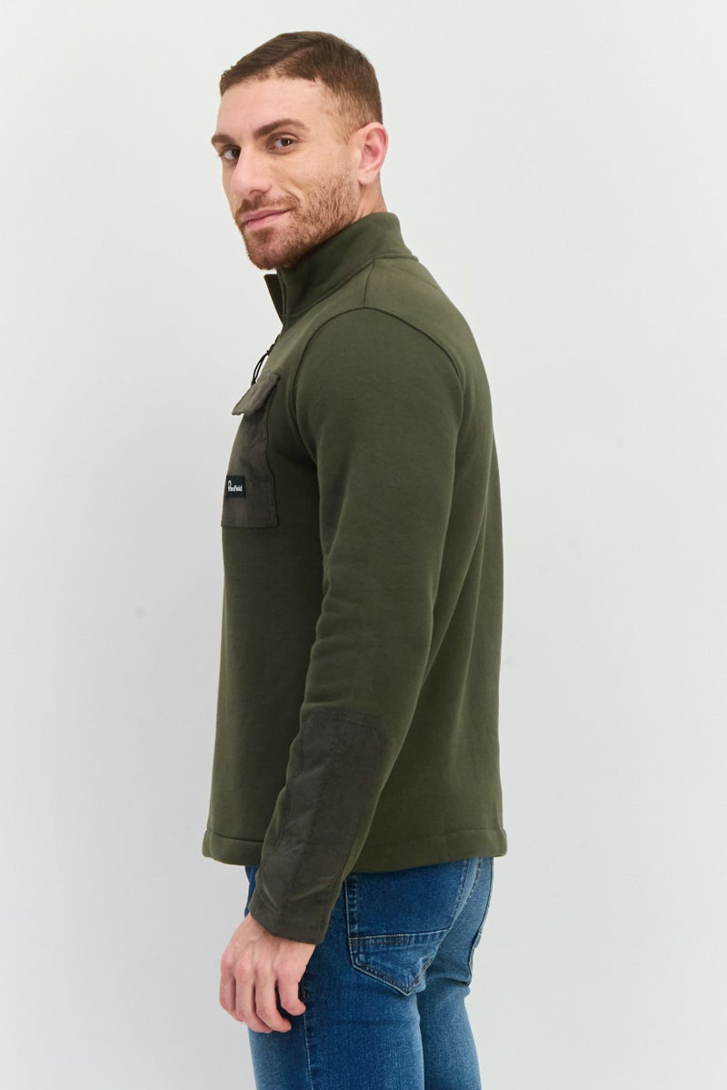 Penfield سويت شيرت رجالي بقلنسوة عالية بشعار العلامة التجارية بأكمام طويلة، زيتوني - Image 3
