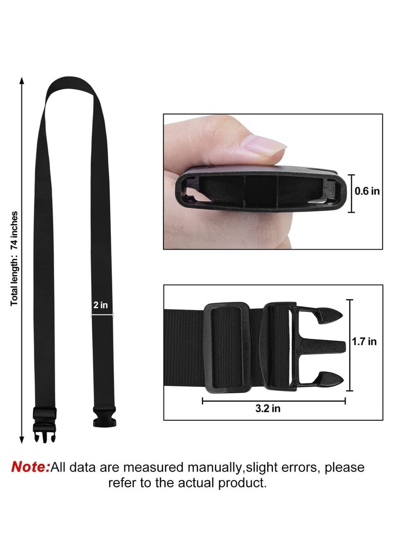 KASTWAVE Luggage Straps Suitcase Belts Wide Adjustable Packing Straps Travel Accessories, Suitcase Belts, Packing Straps Travel Belts Accessories for Business Traveling Packing, 4 PCS 74 x 2 Inch BLack  - Image 5