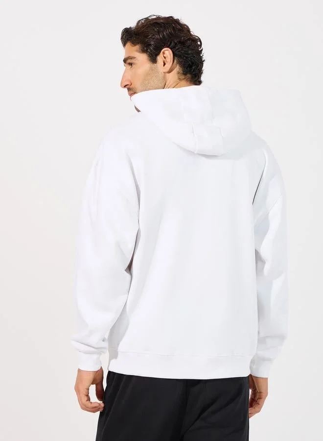 Styli Floral Print Heavy Oversized Hoodie
