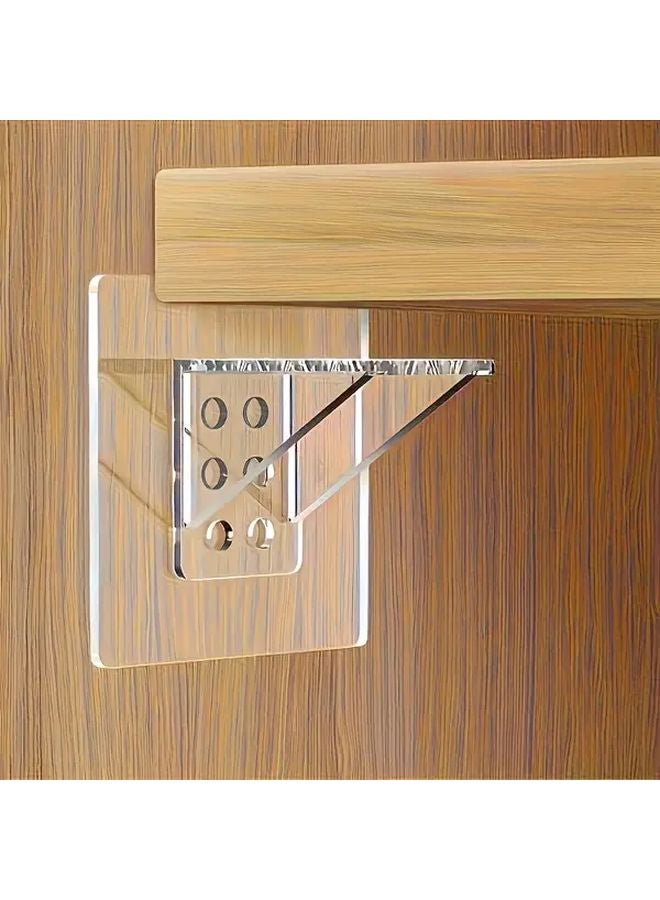 8pcs No Drill Adhesive Shelf Brackets Heavy Duty Strong Hold Wall Mounted - Image 3