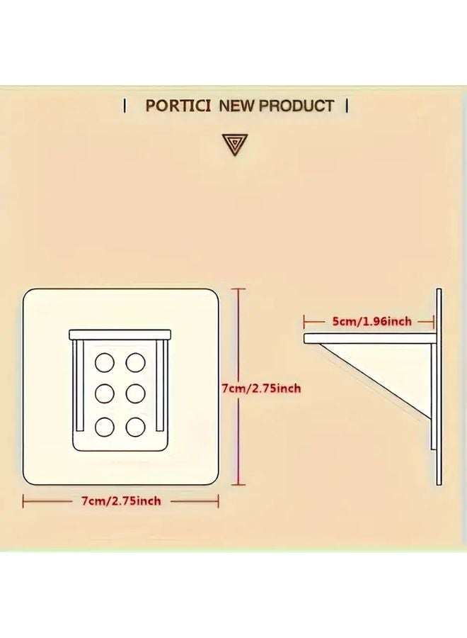 8pcs No Drill Adhesive Shelf Brackets Heavy Duty Strong Hold Wall Mounted - Image 4