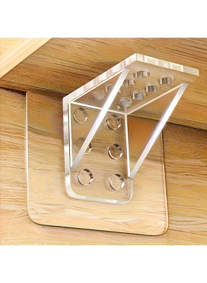 8pcs No Drill Adhesive Shelf Brackets Heavy Duty Strong Hold Wall Mounted - Image 2