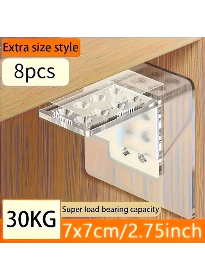 8pcs No Drill Adhesive Shelf Brackets Heavy Duty Strong Hold Wall Mounted - Image 5