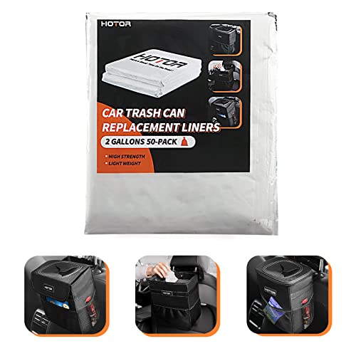HOTOR Car Trash Bags, Liner Refills (50-Pack), (Trash Can is not Included) - Image 1
