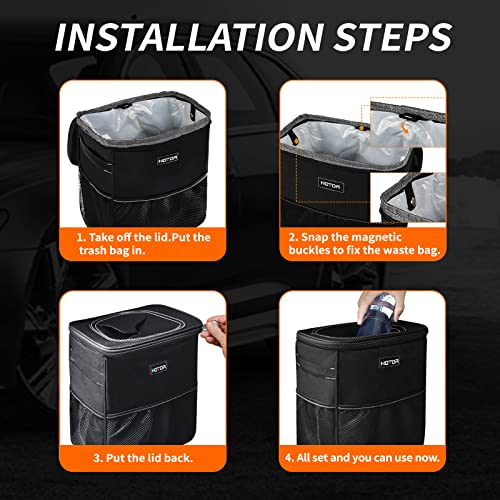 HOTOR Car Trash Bags, Liner Refills (50-Pack), (Trash Can is not Included) - Image 5