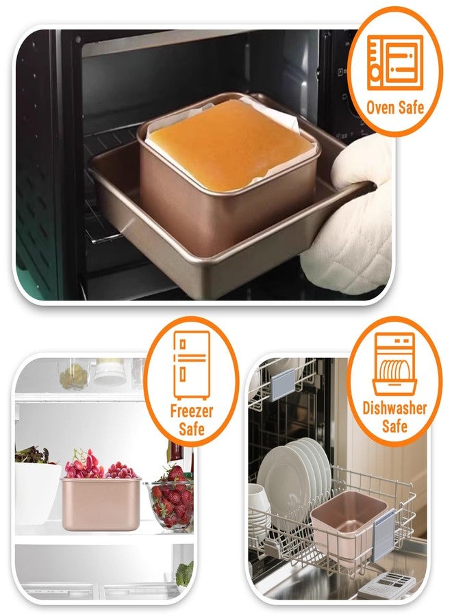 CHEOTIME Square Cake Pan, Non Stick Square Baking Pan Stackable Thickened Carbon Steel Deep Baking Sheet Dishwasher Safe For Cake Bread Brownie Barbecue(Extra Large) - Image 5