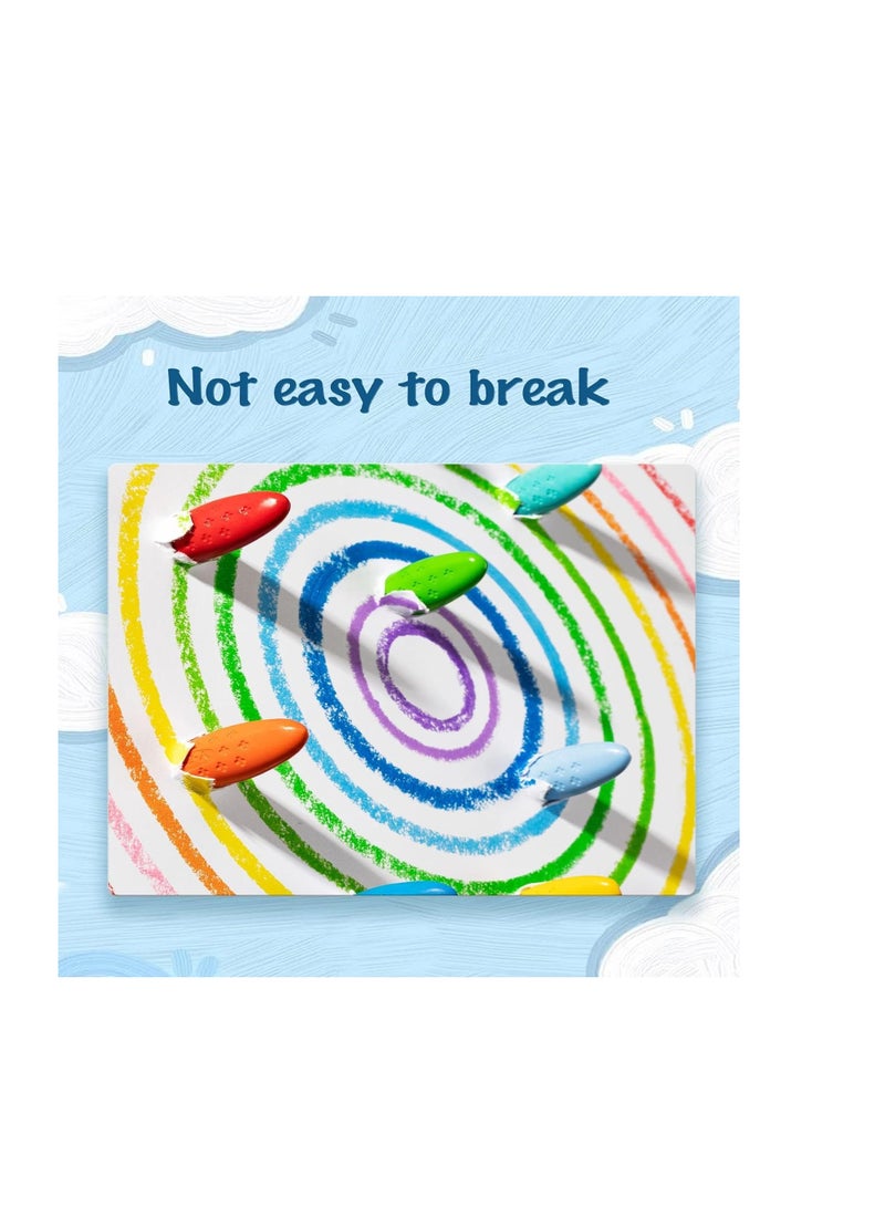 YPLUS Peanut Crayons for Kids, 12 Colors Washable Toddler Crayons, Non-Toxic Baby Crayons for ages 2-4, 1-3, 4-8, Coloring Art Supplies - Image 3