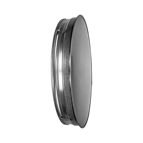 ECOPRO VENT 10" Inch Galvanized Ducting Take-Off End Cap with Protective Metal Mesh Screen - Male Connection. Round Pipe and Ventilation Plug. Easy Push-Fit Installation for Enhanced HVAC Efficiency - Image 2