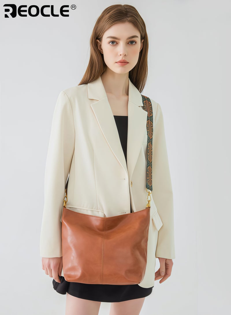 ريوكل حقيبة رسول نسائية ذات سعة كبيرة حقيبة حقيبة شعبية تصميم مادة PU مع مقصورة سحاب داخلية للعمل اليومي واتجاهات الموضة - Image 3