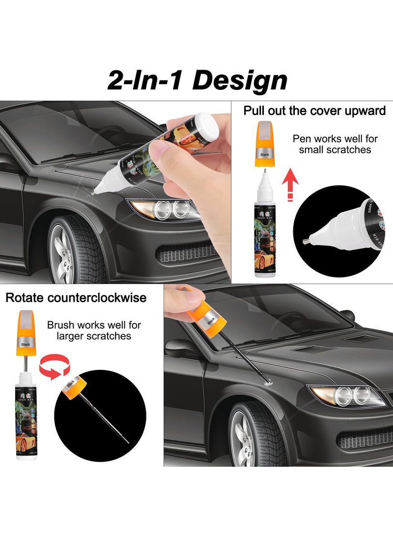 SYOSI Car Scratch Repair Paste Car Scratch Removal for Cars Touch Up Paint for Cars Paint Scratch Repair 2 In 1 Car Paint Pen Car Scratch Remover for Deep and Minor Scratches 4 Pack Black  - Image 2