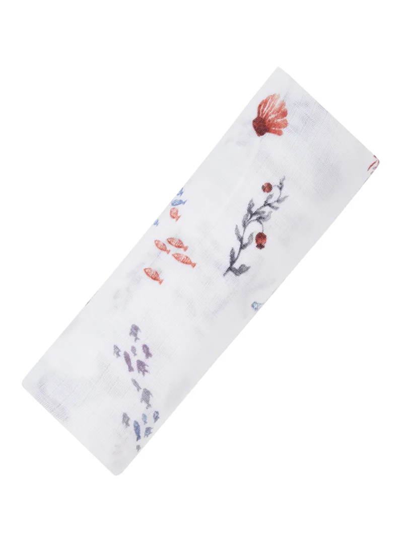 Malabar Baby Organic Muslin Swaddle Blankets (Single) - Under the Sea