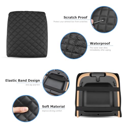 INTGET for 2022-2025 2026 Kia Carnival Center Console Cover Neopren Middle Console Cover Armrest Cover Console Lid Protector for Kia Carnival LX EX SX SX Prestige Accessories 2022 2023 2024 2025 2026 - Image 4