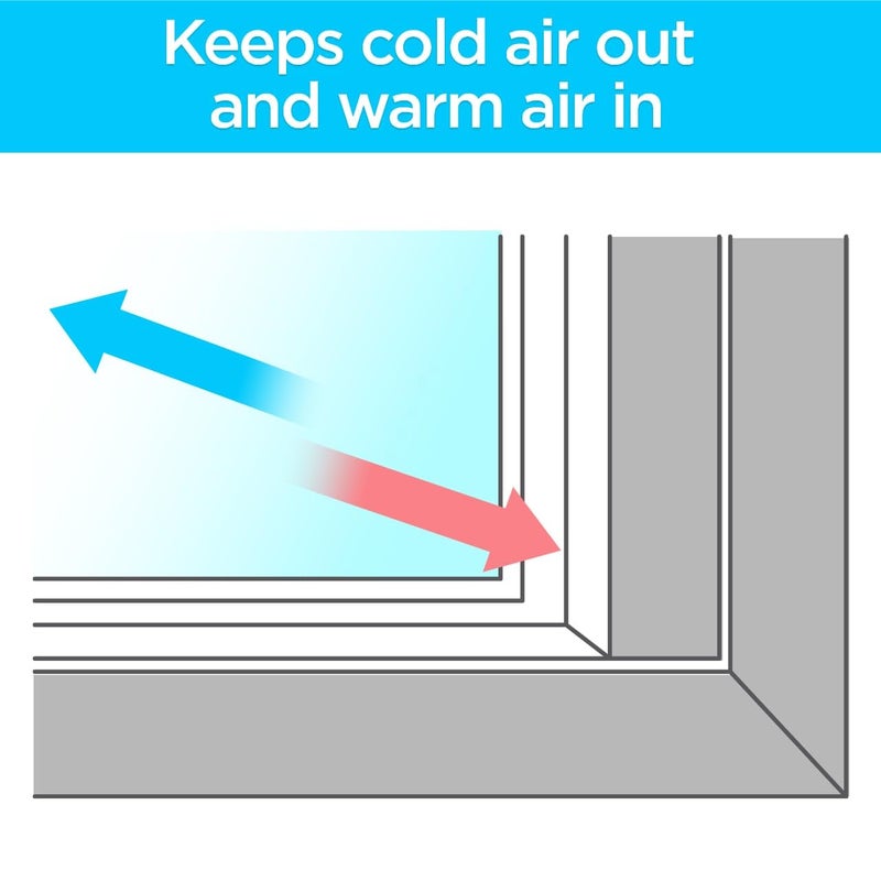 3M Indoor Window Insulation, Insulator Kit for 2 Windows 3ft x 5ft, Keeps Cold Air Out and Warm Air In, Includes Heat Shrink Window Film and Scotch Window Film Mounting Tape (2120W-6) - Image 2