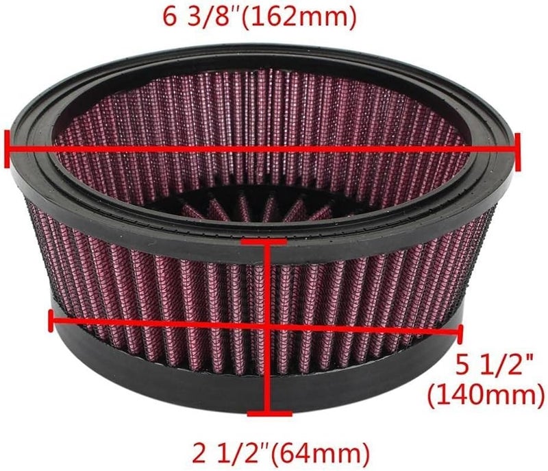 QASULER Motorcycle Air Cleaner Intake Filter - Image 2